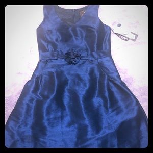 Blue Midi Dress, with side pockets